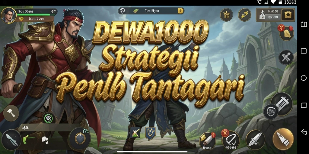 Tampilan gameplay DEWA1000 yang menunjukkan strategi dan pertempuran.