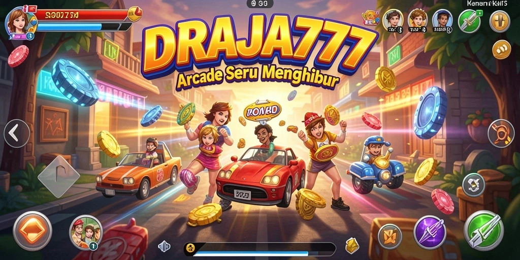 Screenshot menampilkan gameplay seru dari DRAJA777 di kategori Arcade.