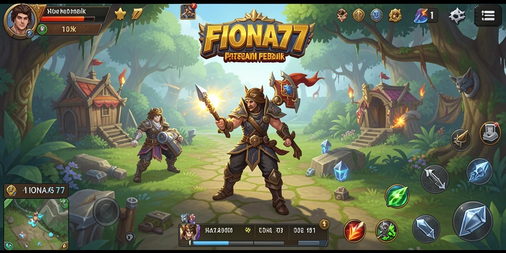 Tampilan gameplay menegangkan FIONA77 dengan aksi pertempuran yang strategis.