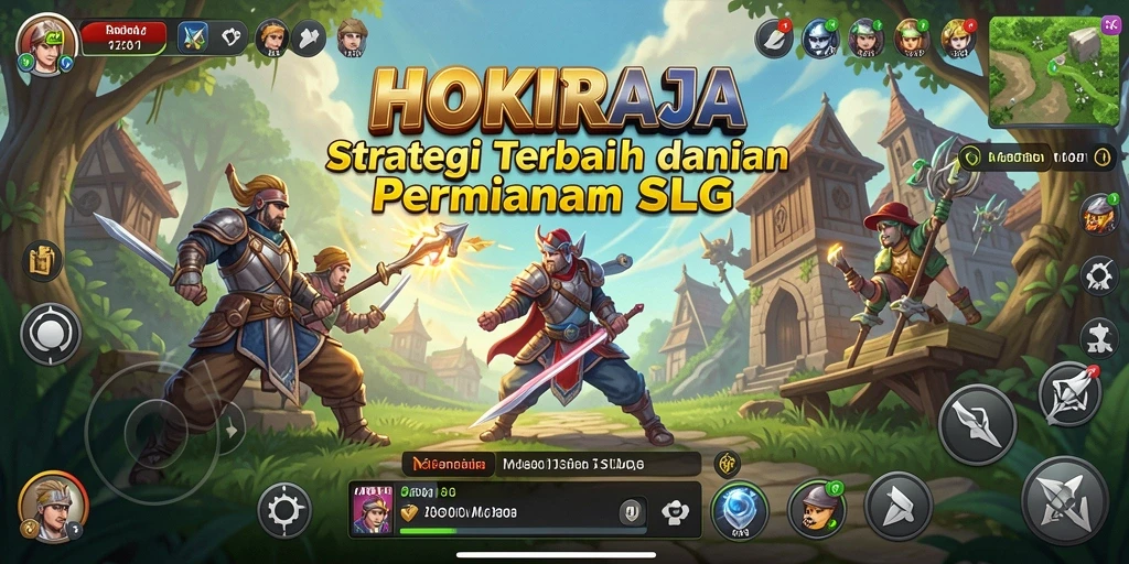 Tangkapan layar gameplay HOKIRAJA menampilkan pertempuran epik dan strategi cerdas.