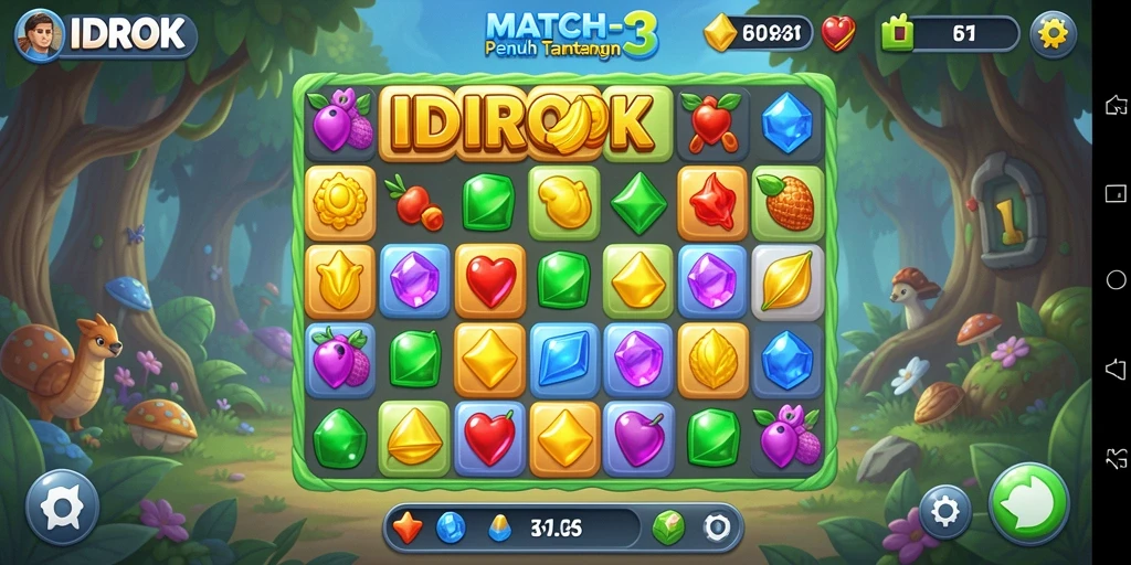 Gameplay seru dan menantang dalam IDROK yang penuh warna.