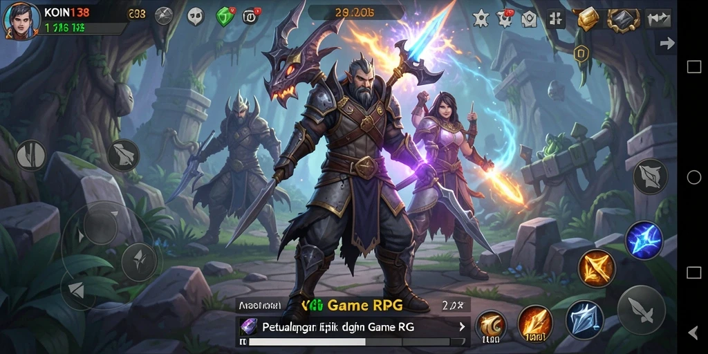Screenshot gameplay KOIN138 menampilkan aksi pertarungan yang mendebarkan.
