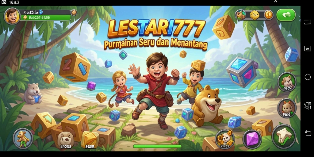 Tampilan gameplay LESTARI777 yang penuh warna dan menarik.
