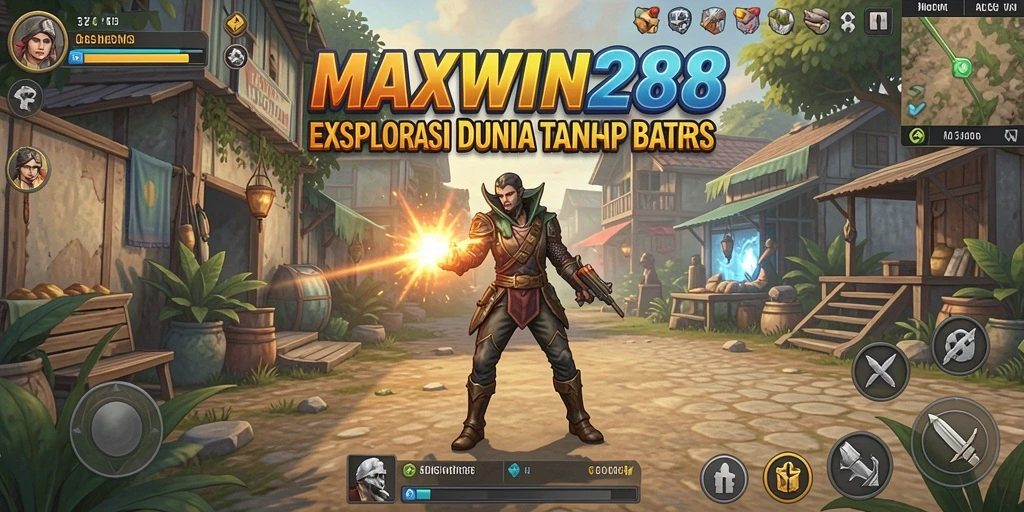 Tampilan gameplay epik di MAXWIN288 dengan eksplorasi dunia yang luas.