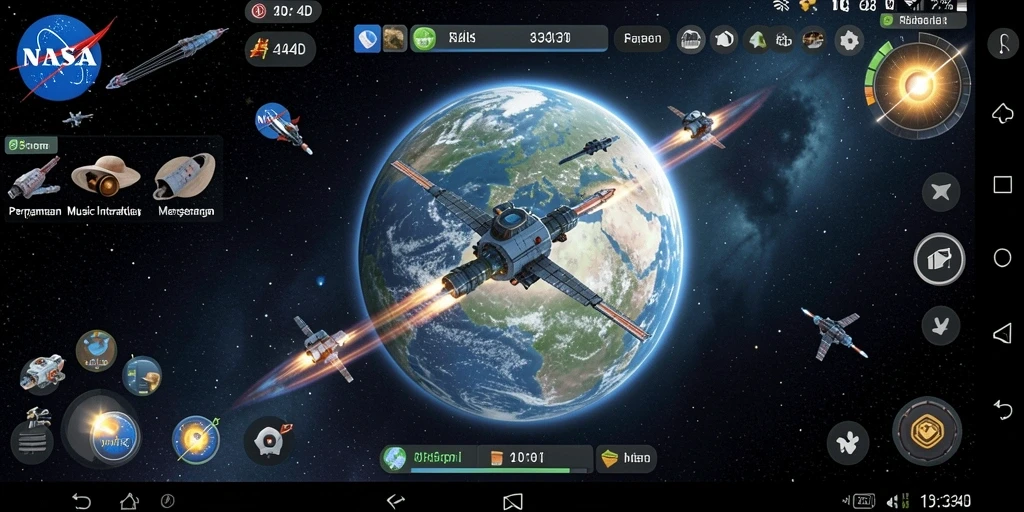 Gameplay interaktif NASA4D dengan berbagai instrumen musik.