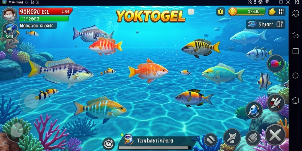 Tampilan gameplay YOKTOGEL yang menegangkan saat menangkap ikan.